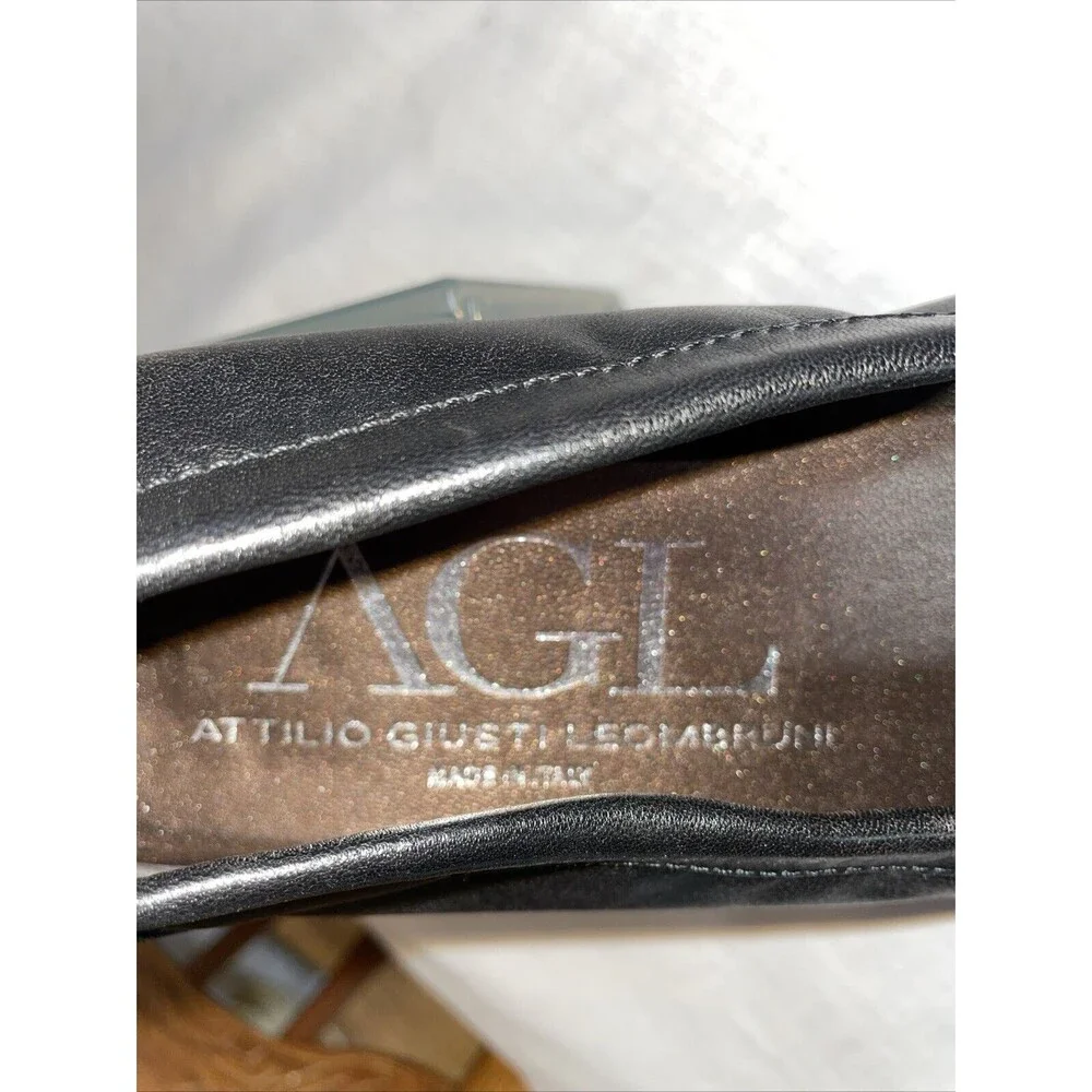 Attilio Giusti Leombruni Women’s Ballet Slippers Size 39.5 U.S. 8.5 M Black Lthr